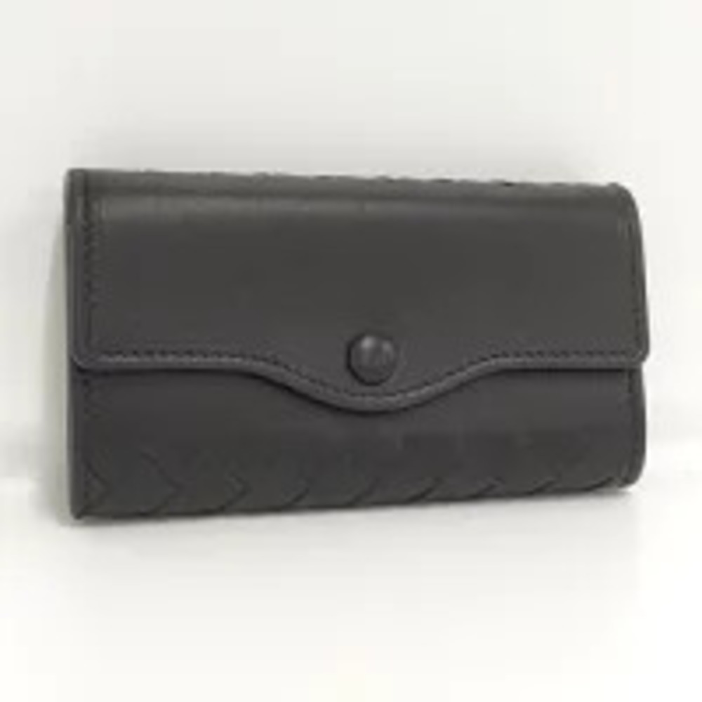 BOTTEGA VENETA Key Case Wallet Intrecciato leather black